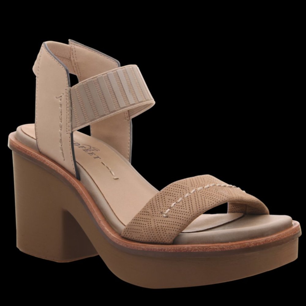 BASALT IN LIGHT TAUPE HEELED SANDALS (Naked Feet)